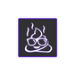 Poopies Square Logo Sticker